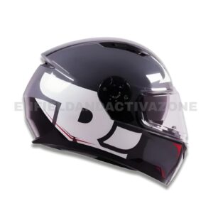 Royal Enfield Genuine Lightwing Rewing I Full Face Helmet (RRGHEA240625) – Glossy Grey – With Sun Visor – ISI Certified