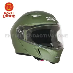 Royal Enfield Genuine Adroit Modular Helmet (RRGHEA240959) – Matt Battle Green – ISI Certified