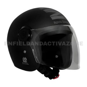 Royal Enfield Genuine Copter Solid Open-Face Helmet (RRGHEA250199) – Gloss Black – ISI & DOT Certified