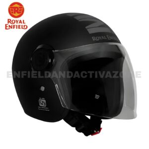Royal Enfield Genuine Copter Solid Open-Face Helmet (RRGHEA250199) – Gloss Black – ISI & DOT Certified
