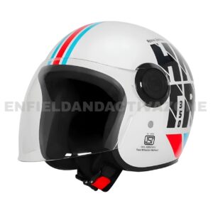 Royal Enfield Genuine Copter Camo Open-Face Helmet (RRGHEA250214) – Gloss White – ISI & DOT Certified
