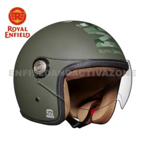Royal Enfield Genuine MLG Chopper Open-Face Helmet (RRGHEN000084) – Matt Battle Green – Camo MLG Edition