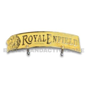 Royal Enfield Lion Head Brass Number Plate Ornament – Premium Front Mudguard Mascot
