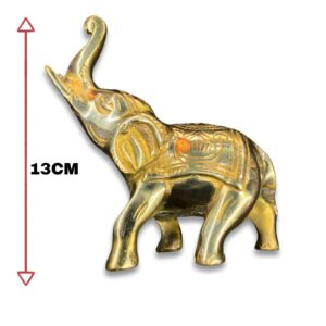 Premium Brass Elephant Front Mudguard Mascot for Royal Enfield (13cm)