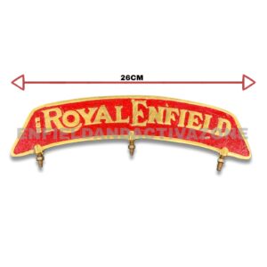 Royal Enfield Front Mudguard Number Plate – 26cm Vintage Brass Edition | Heavy-Duty Curved Number Plate for Bullet, Standard & Classic