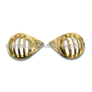 Parking Light Grill Set – Heavy-Duty Brass Finish | Vintage Tiger Eye Style for Royal Enfield  Old Model, Classic, Bullet & Standard
