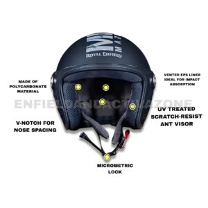 Royal Enfield Genuine Chopper MLG Camo Open-Face Helmet (RRGHEN000087) – Matt Black Edition