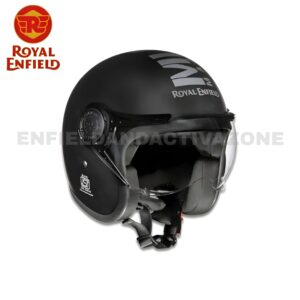 Royal Enfield Genuine OP MLG (V) Open-Face Helmet – Gloss Black & White Edition