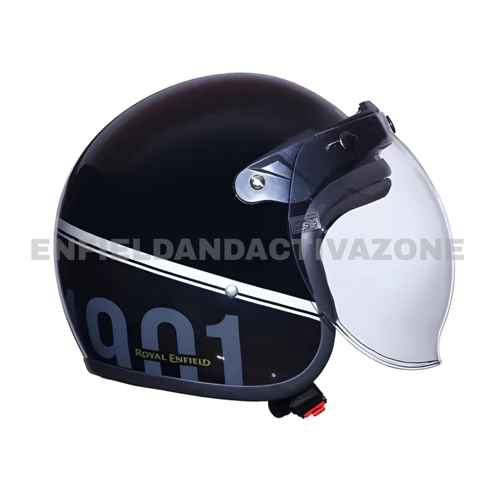 Royal Enfield Bear 650 Edition Bobber Helmet – Glossy Black – ISI Certified Open Face Riding Gear - Image 5