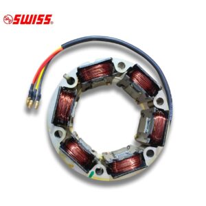 Swiss Stator Coil Plate Assembly DEUS-1415 (4-Wire, 12V) for Royal Enfield Bullet Citi Bike, Machismo & Old Models