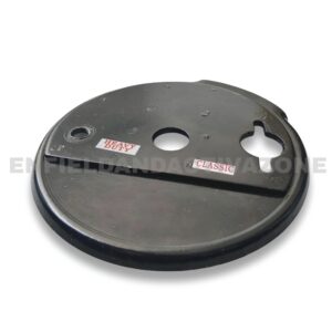 EAZ Heavy-Duty Rear Brake Drum Plate – Gloss Black Finish for Royal Enfield Classic 350, Bullet 350 & Electra UCE (BS3/Non-ABS)