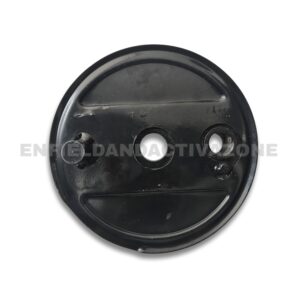 EAZ Heavy-Duty Rear Brake Drum Plate – Gloss Black Finish for Royal Enfield Classic 350 UCE (BS4 / Non-ABS Models)