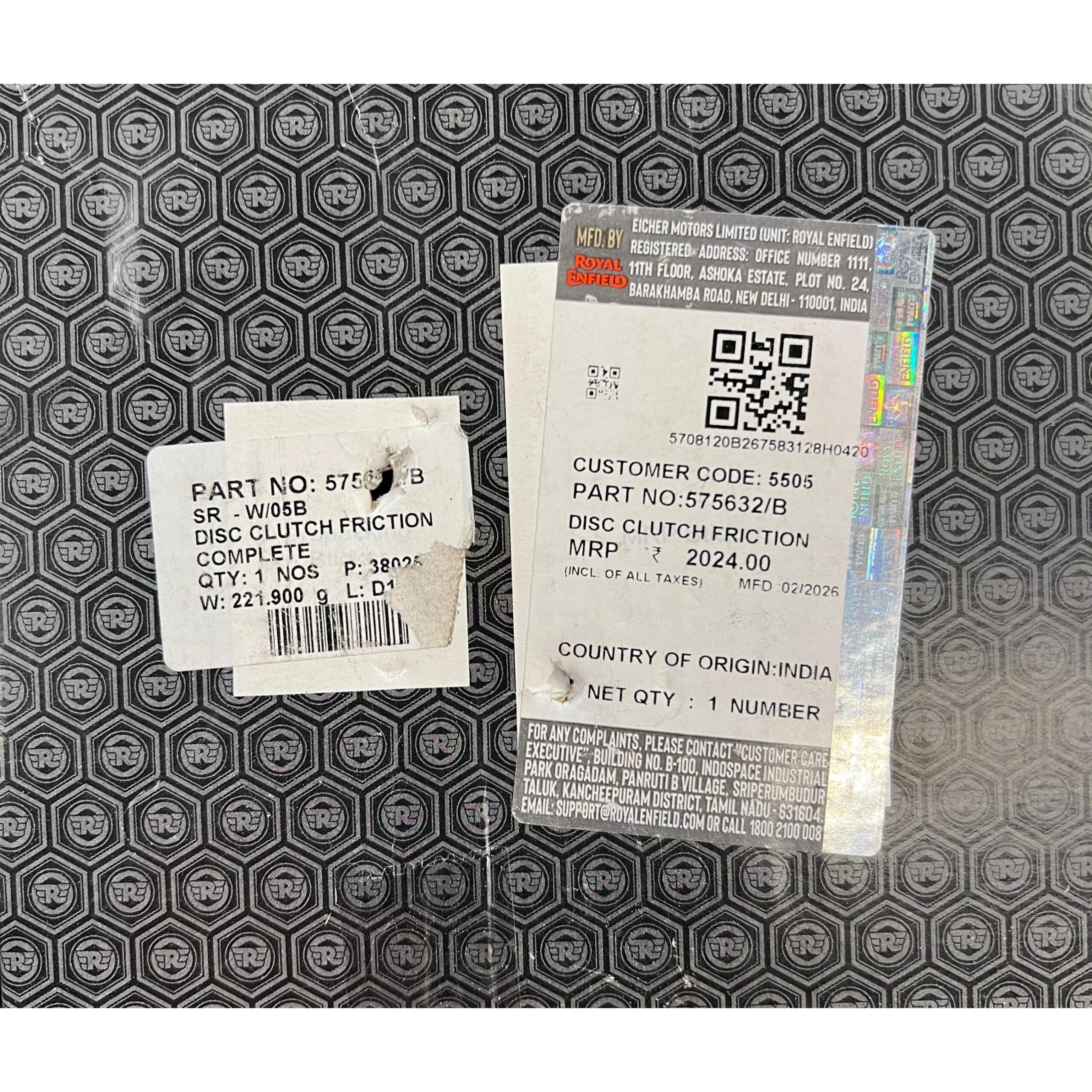 Genuine Royal Enfield Clutch Friction Disc Kit – Original Equipment (OE) Part for Interceptor, Continental GT, Super Meteor, Shotgun & Bear 650 (Part No. 575632/B) - Image 4