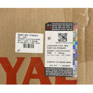 Genuine Royal Enfield Clutch Cover Gasket – Original Equipment (OE) Part for Interceptor, Continental GT, Super Meteor & Shotgun 650 (Part No. 575608/B)
