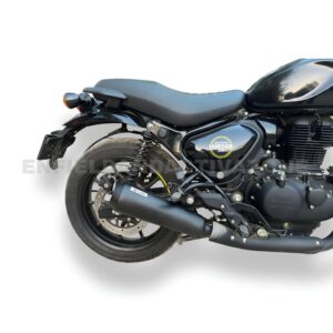 Globe Street Jet Pro Performance Exhaust – Short-Can Silencer for Royal Enfield Hunter 350 (Matte Black)