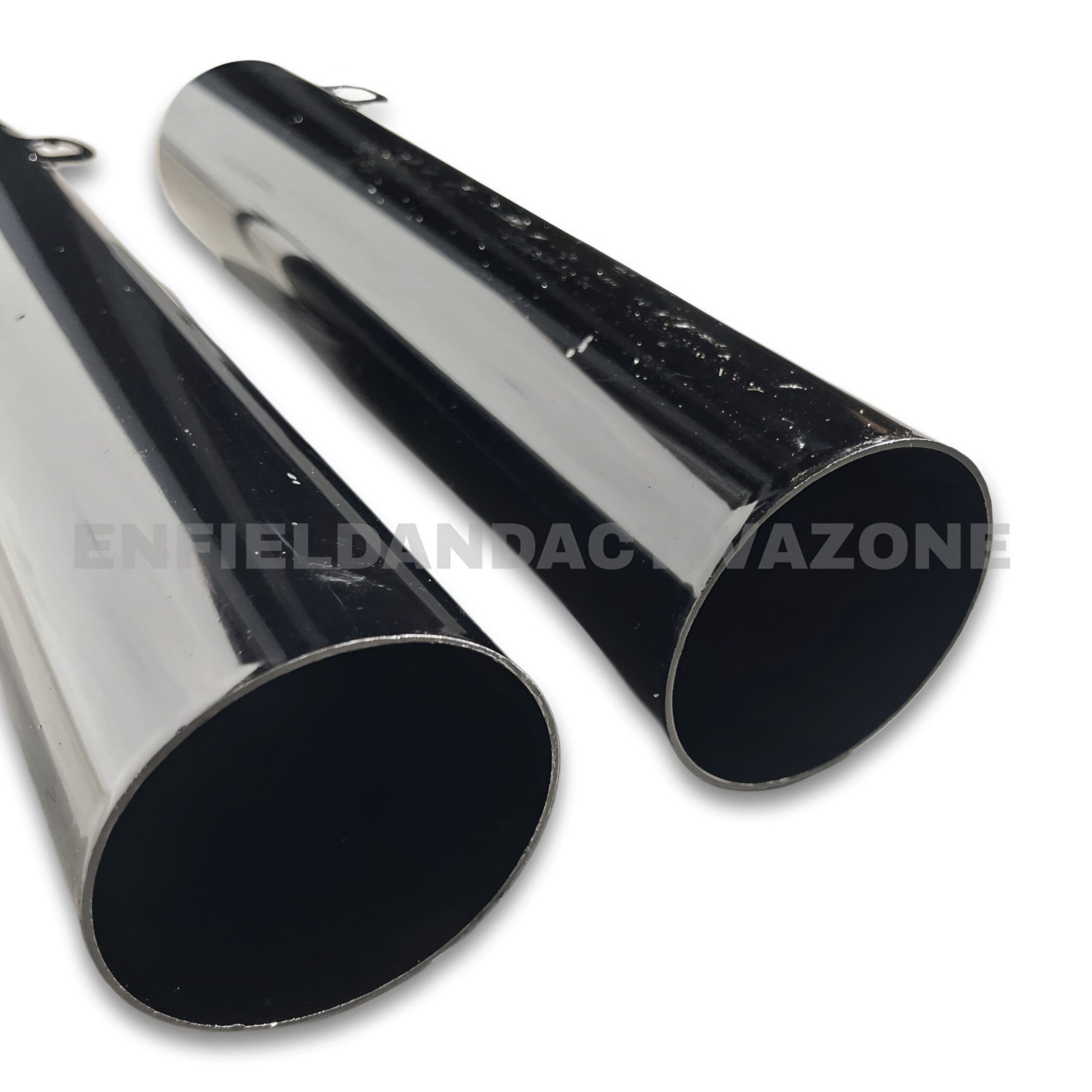 Premium Glossy Black Front Shocker Gun Pipe Covers – Heavy-Duty Fork Shroud Set for Royal Enfield Classic 350 & Standard UCE (Set of 2) - Image 3