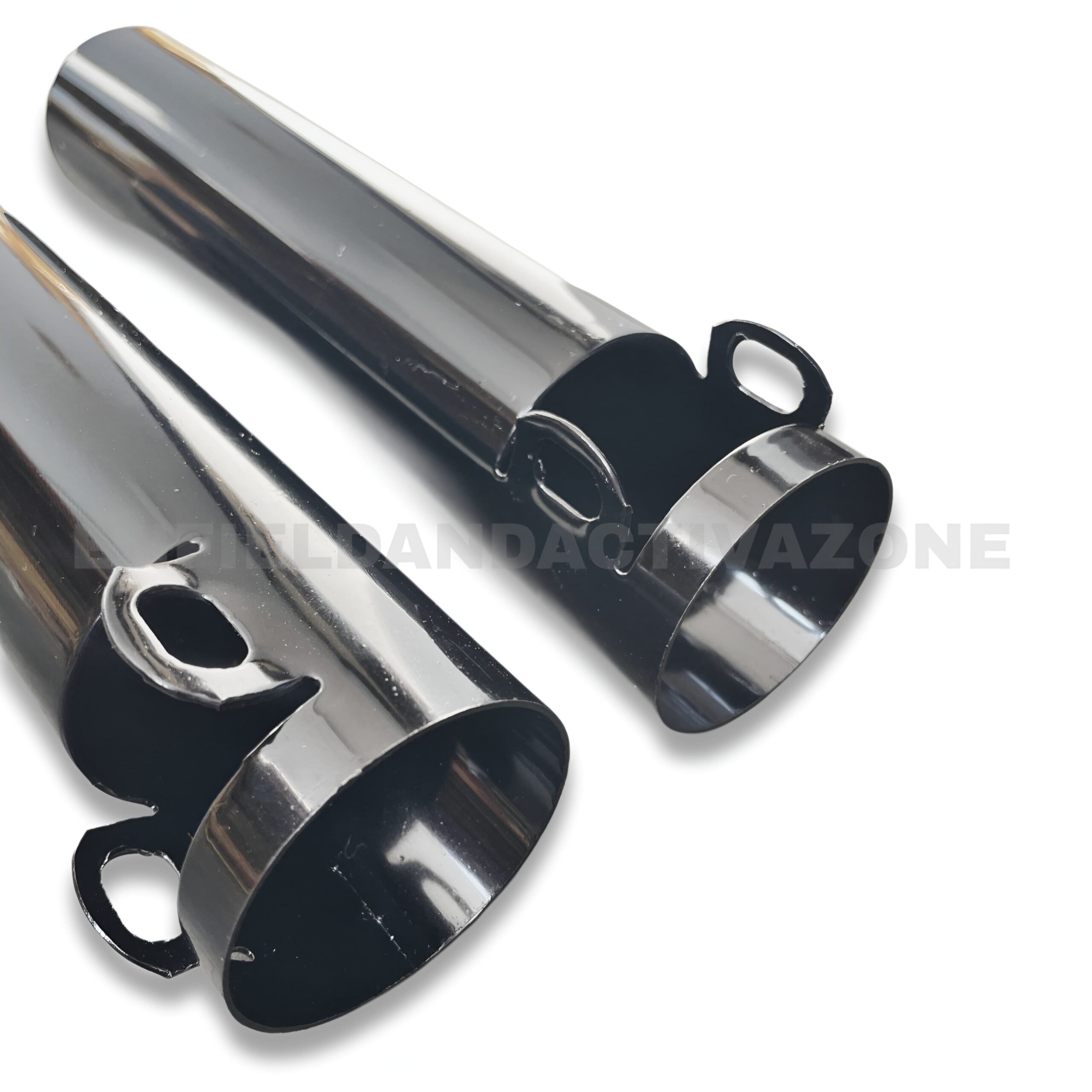 Premium Glossy Black Front Shocker Gun Pipe Covers – Heavy-Duty Fork Shroud Set for Royal Enfield Classic 350 & Standard UCE (Set of 2) - Image 2