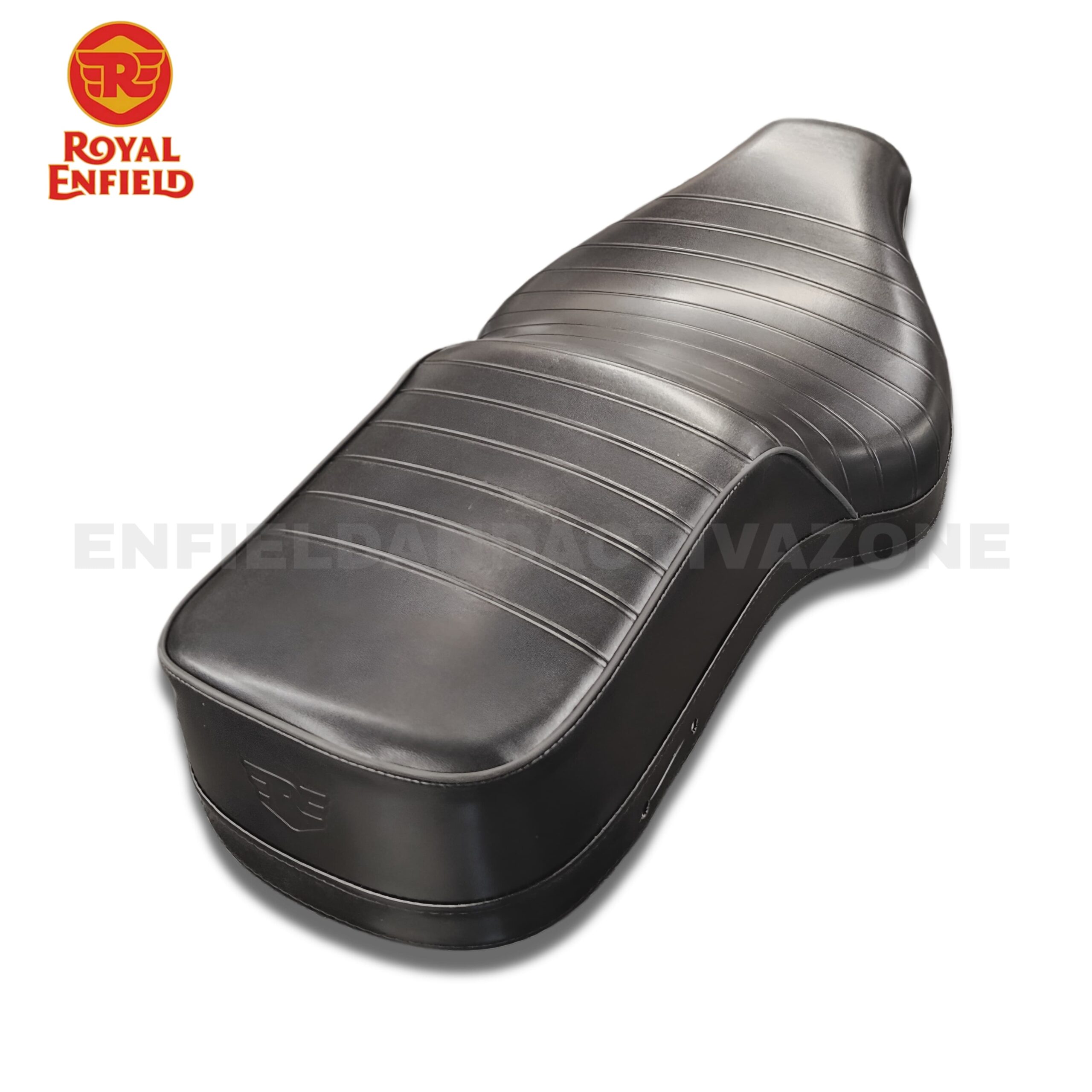 Genuine Royal Enfield Battalion Black Seat – Original Equipment (OE) Single-Piece Bench Seat for New Bullet 350 (Part No. RAU00765/B)