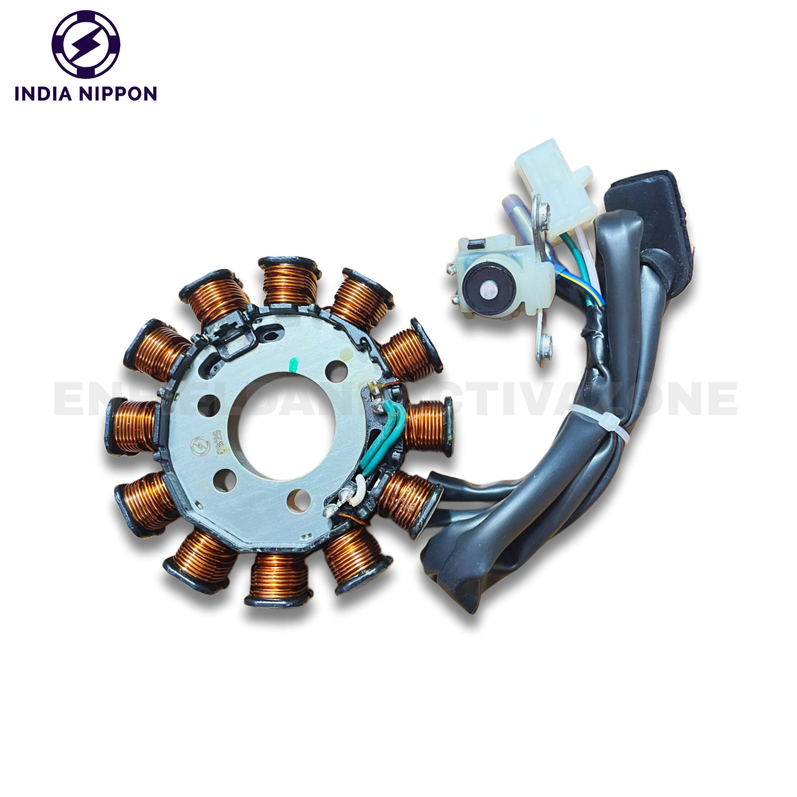 India Nippon Genuine Stator Coil Plate – OE Magneto Coil Assembly for Honda Activa HET & Dio HET (Part No. 51170)