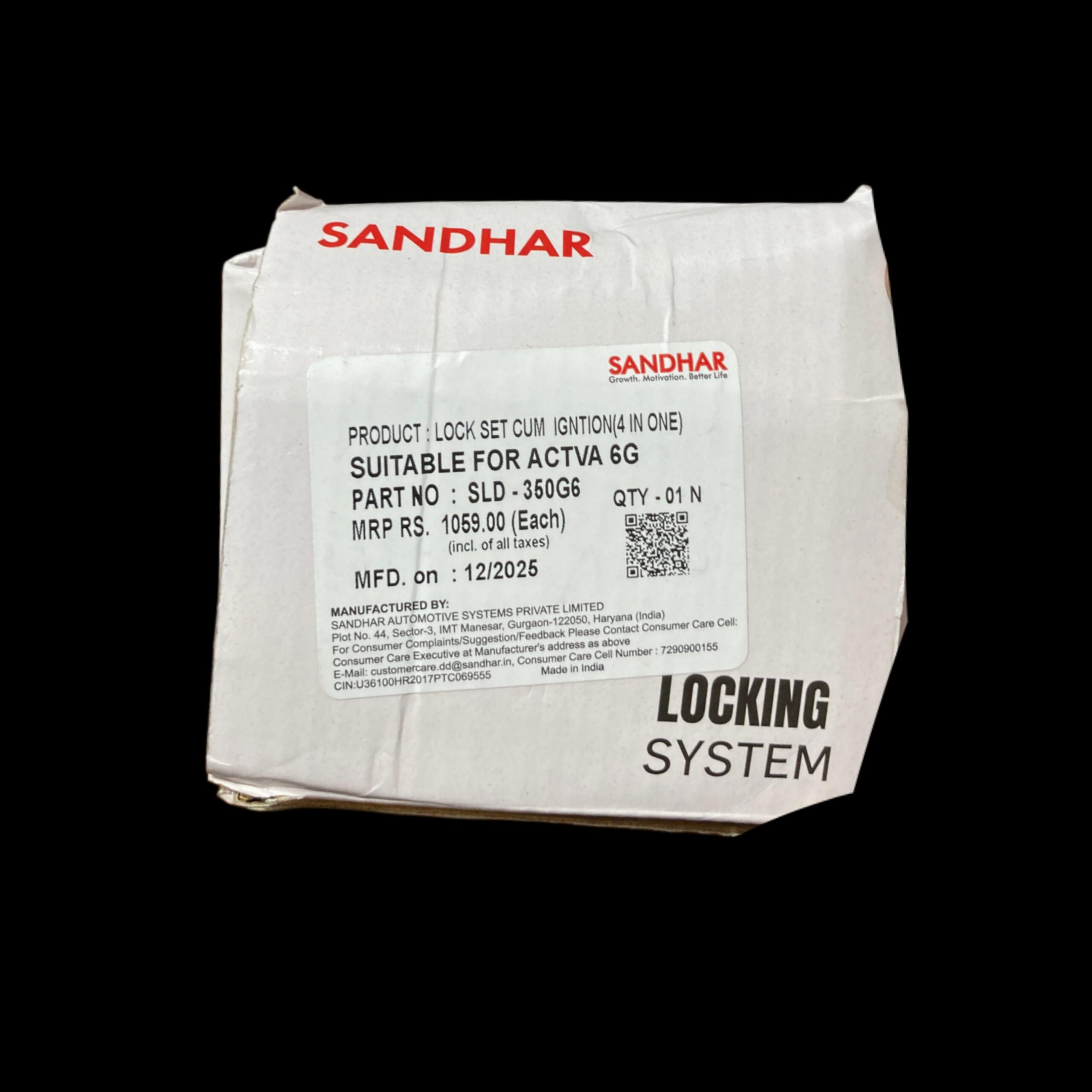Sandhar Genuine Lock Set – Original Equipment (OE) Multi-Function Ignition & Seat Lock for Honda Activa 6G & Activa 125 BS6 (Part No. SLD-350G6) - Image 6