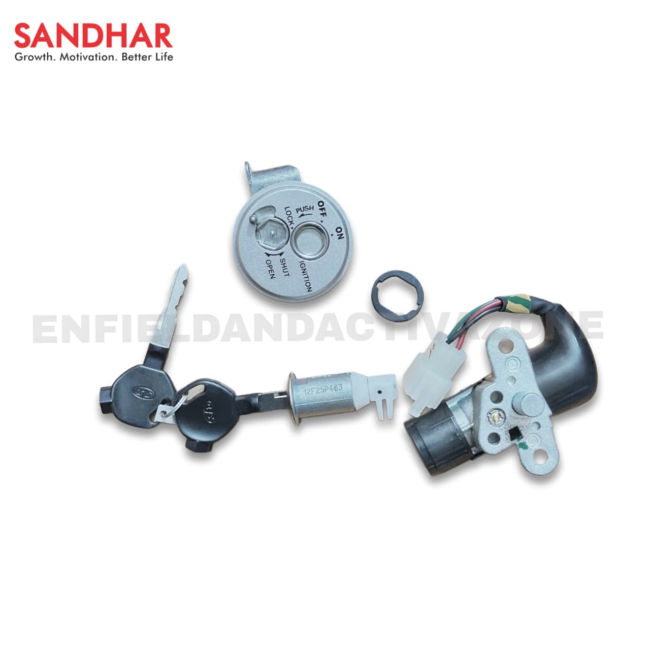 Sandhar Genuine Lock Set – Original Equipment (OE) Ignition & Seat Lock Assembly for Honda Activa 3G, 4G & 110 HET (Part No. SLD-319)
