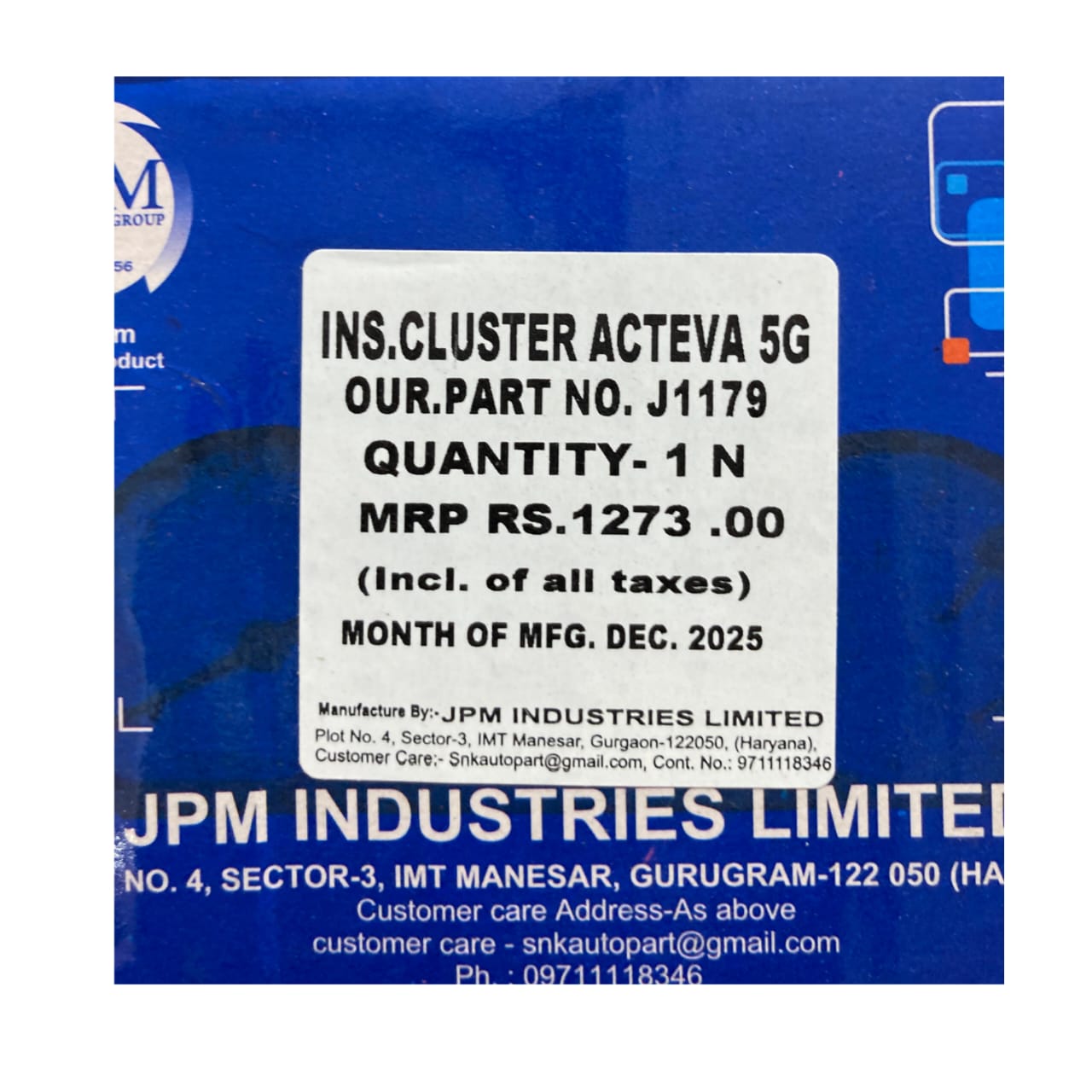 JPM Genuine Instrument Cluster Speedometer – Original Equipment (OE) Dashboard for Honda Activa 5G Standard, 4G & 3G (Part No. J1179) - Image 5