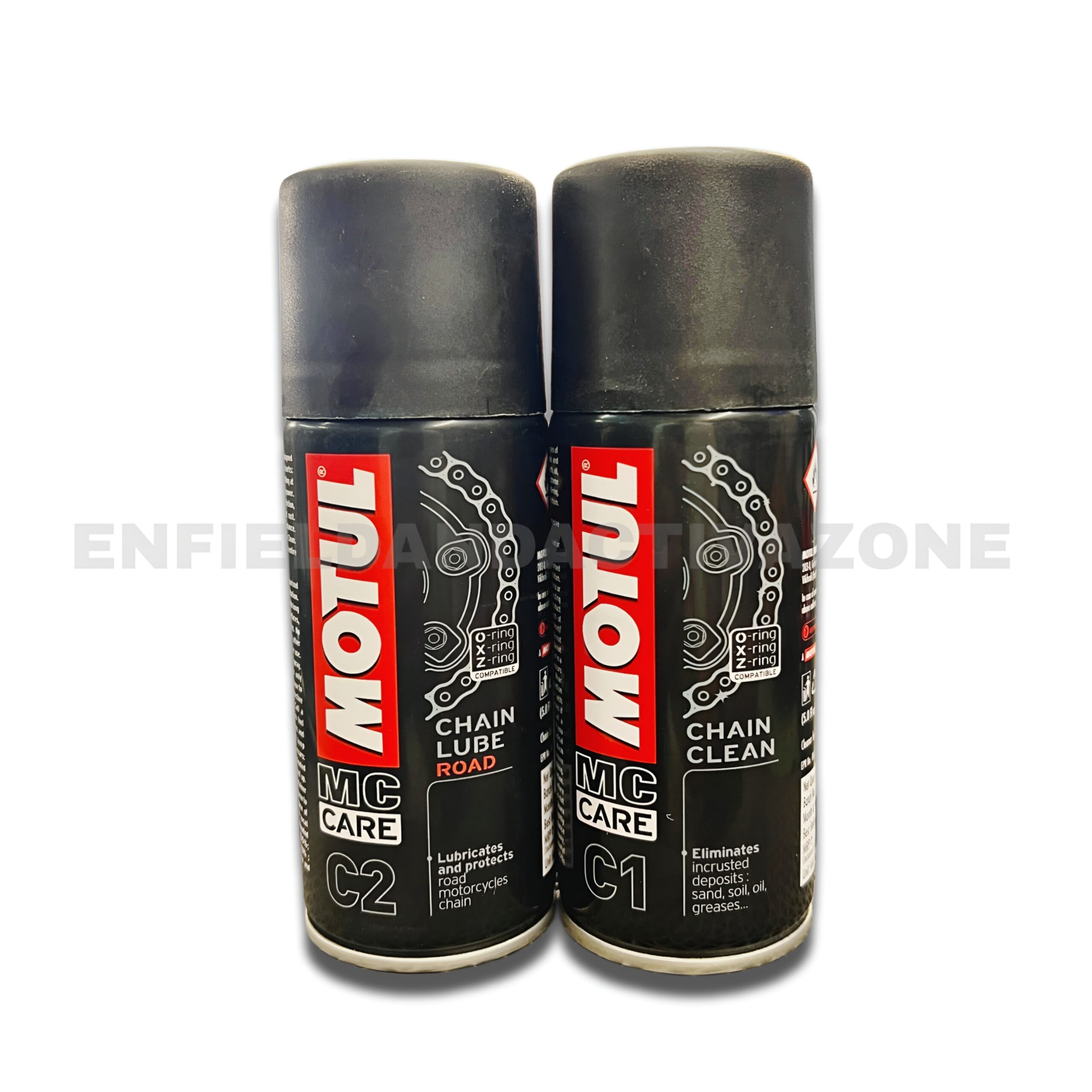 Motul MC Care Chain Maintenance Kit – Professional C1 Chain Clean (150ML) & C2 Chain Lube (150ML) Combo Pack (Total 300ML) - Image 3