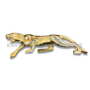 EAZ Premium Brass Panther Mascot (BR-0380) – Heavy-Duty Crouching Panther Mudguard Figure for Royal Enfield & Custom Cruiser Motorcycles