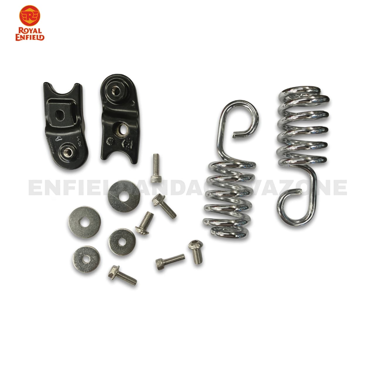 Royal Enfield Genuine Silver Rider Seat Springs – Original Chrome Low-Profile Solo Seat Springs for Classic 350 (Part No. KXA00080)
