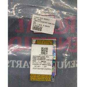 Royal Enfield Genuine Tank Sticker Kit for Classic 350 Ash BS6 (Part No. 888362) | Original Left & Right Fuel Tank Monogram Decal Set