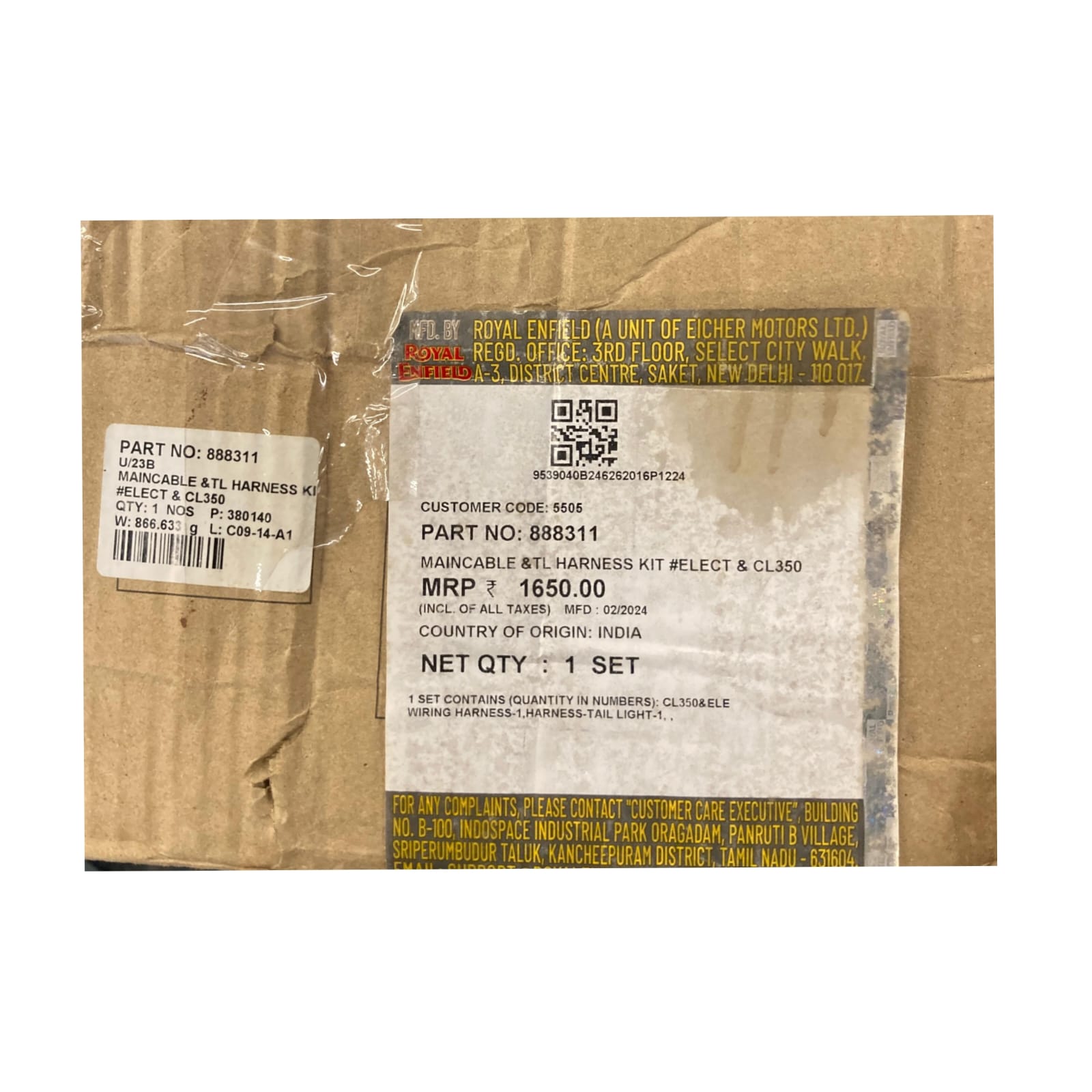 Royal Enfield Electra & Classic 350 BS3 UCE Main Cable + Tail Lamp Harness Kit | Genuine Wiring Harness Assembly 888311 - Image 8