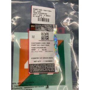 Royal Enfield Signals Model 49 Tank Sticker RH | Part No. 1041118/A | Genuine Fuel Tank Decal Right Side