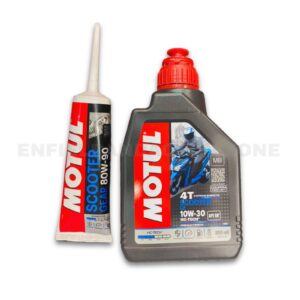 Motul Scooter LE 4T 10W30 Premium Mineral Engine Oil 800ml + Scooter Gear Oil 80W-90 Combo | API SN | JASO MB