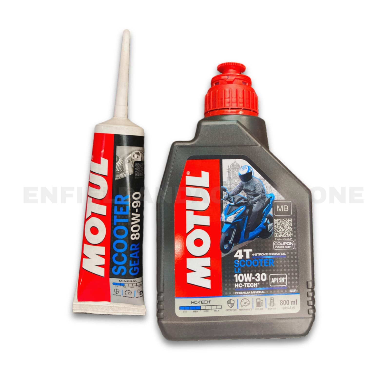 Motul Scooter LE 4T 10W30 Premium Mineral Engine Oil 800ml + Scooter Gear Oil 80W-90 Combo | API SN | JASO MB