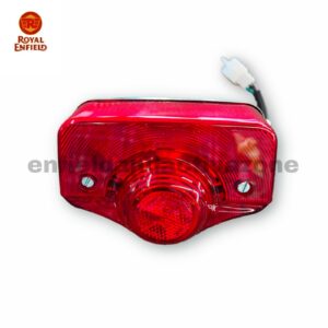 Royal Enfield Bullet 350 J-Series Rear Number Plate Complete Assembly Kit | Genuine OEM 5-Piece Combo | Tail Lamp, Shroud & Reflector Set
