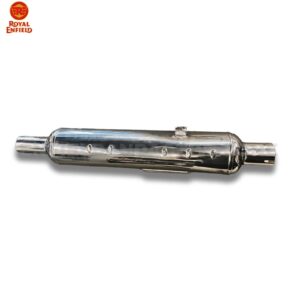 Royal Enfield Classic 350 Reborn & Bullet 350 J-Series Chrome Silencer Assembly | Genuine RLX00515/D | OEM Exhaust Muffler