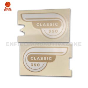 Royal Enfield Classic 350 Tool Box Sticker Kit Black Maroon Blue | Part No. 888370 | Genuine Side Box Decal Set