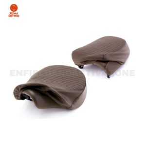 Royal Enfield Meteor 350 Brown Pleated Seat Cover | Part No. KXA00135 | Genuine Rider & Passenger Seat Cover