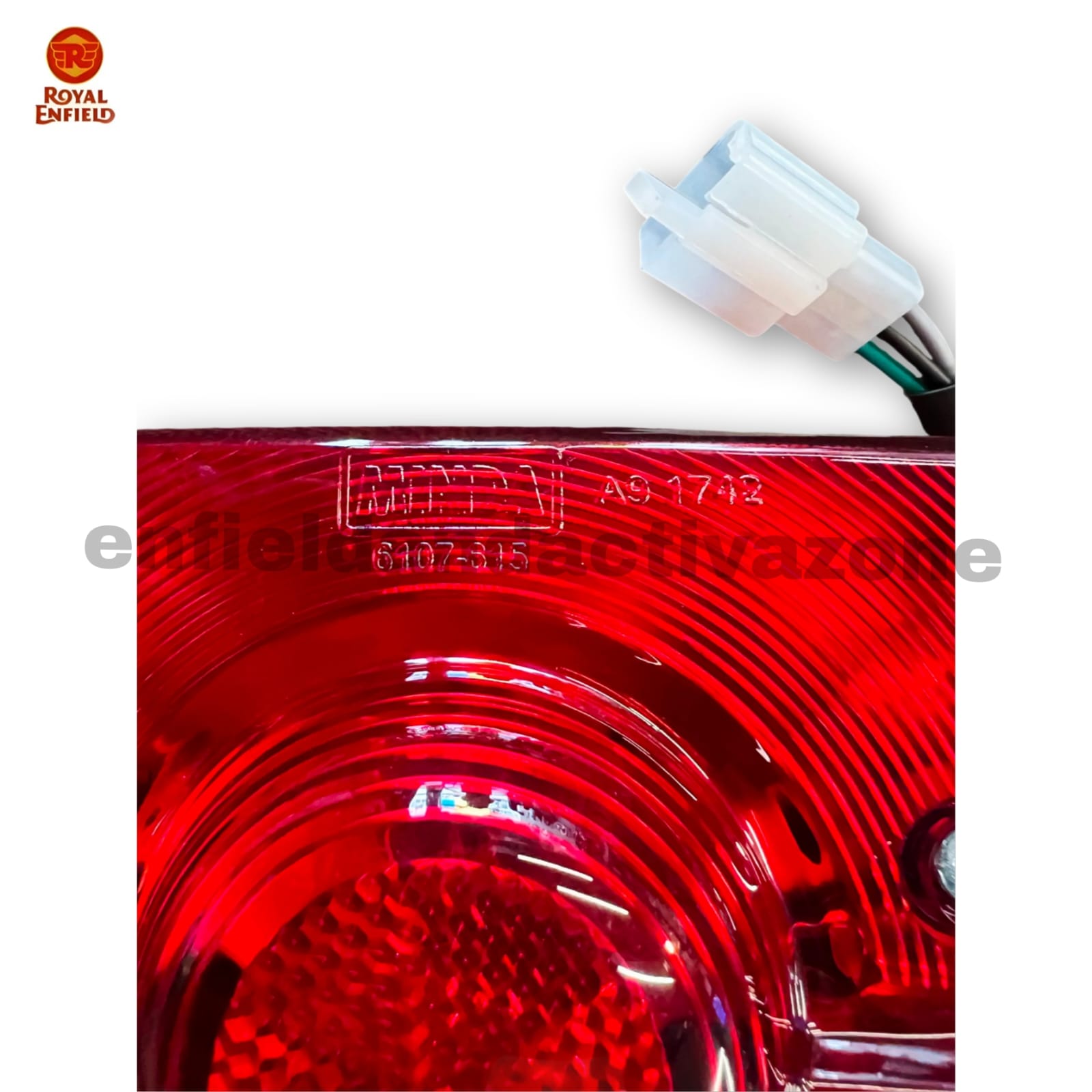 Royal Enfield Bullet 350 Battalion Black Tail Lamp Assembly with Bulb | Part No. RAN01202/A | Genuine Rear Tail Light - Image 3