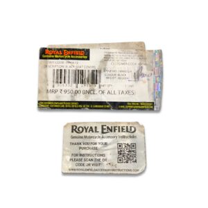 Royal Enfield Rider & Passenger Seat Cover Black | Part No. 1990672 | Genuine Seat Protection Cover