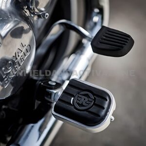Royal Enfield Meteor 350, Classic 350 & Bullet 350 Silver Deluxe Footpegs | Part No. KXA00030 | Premium Foot Rest Set