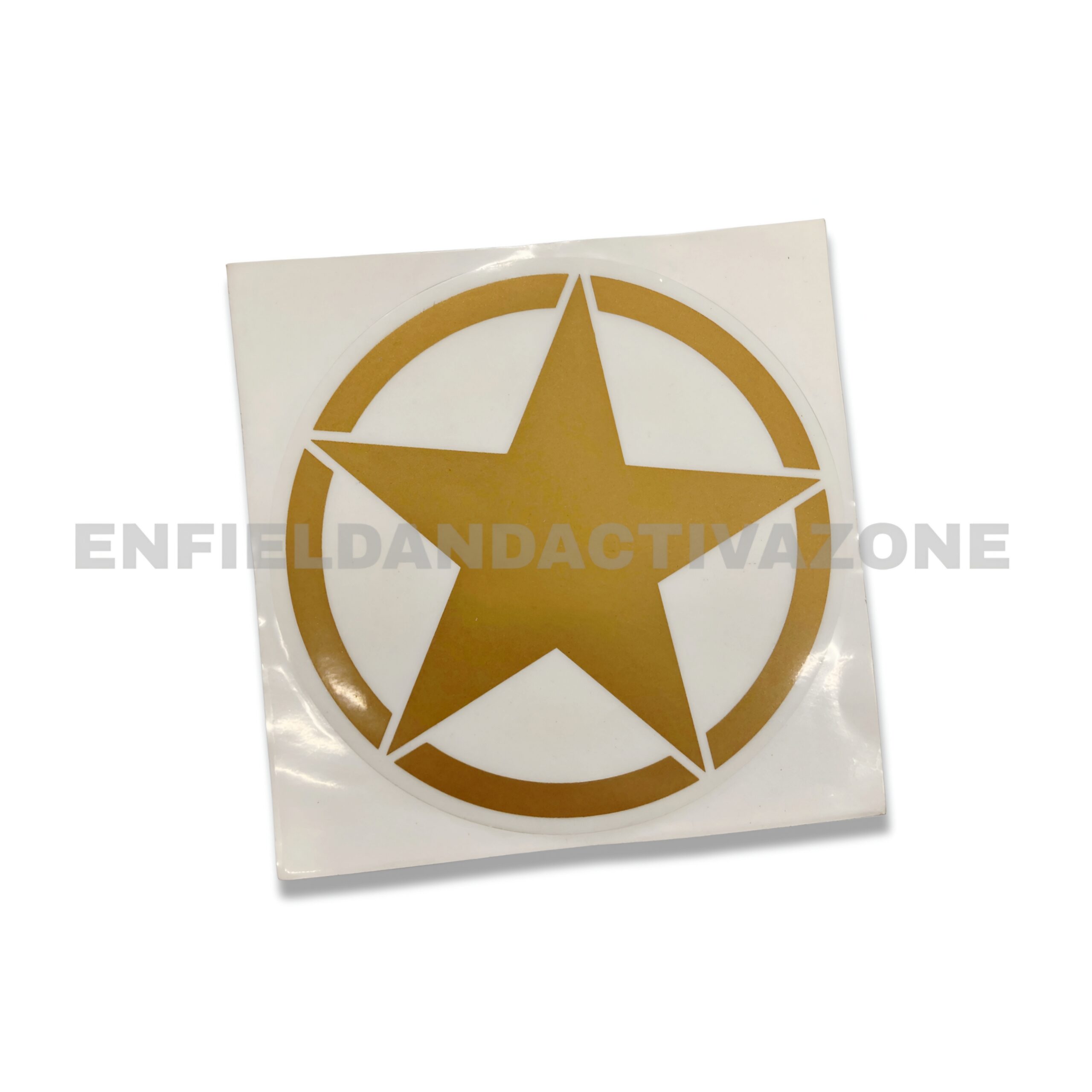 EAZ Royal Enfield Side Box Sticker Star Look Golden | Set of 2 | Motorcycle Decal