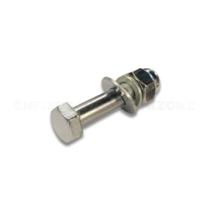 Rear Shock Absorber Bolt with Nut & Washer for Royal Enfield Bullet, Classic, Standard & Electra | Premium OEM Replacement Rear Shocker Mounting Kit