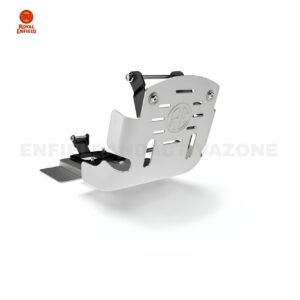 Royal Enfield Classic 350, Classic 500, Bullet & Electra UCE Genuine Silver Sump Guard | OEM Engine Bash Plate | Part No. 1990739