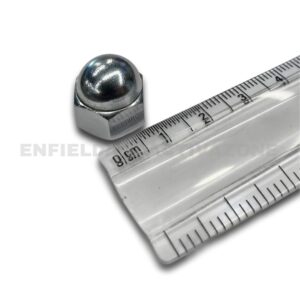 Royal Enfield Closed Dome Nut 13-14mm | Chrome Acorn Cap Nut | OEM Wheel & Suspension Nut