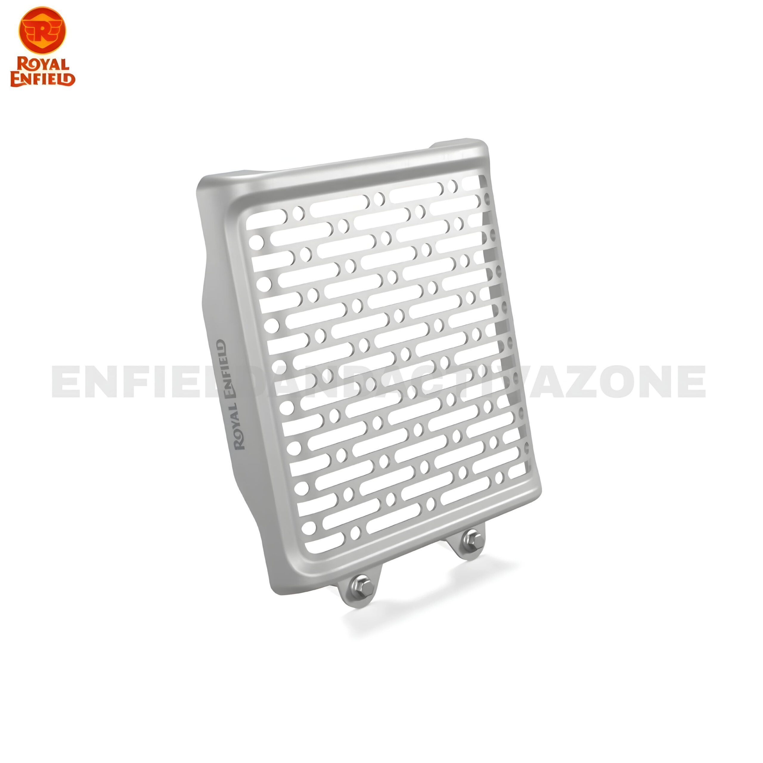 Royal Enfield Interceptor 650, Continental GT 650 & Bear 650 Silver Oil Cooler Guard | Genuine OEM Radiator Protector | Part No. 1990556