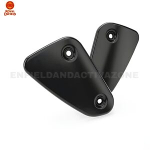 Royal Enfield Interceptor 650 & Continental GT 650 Black Heel Guards | Genuine OEM Footrest Heel Guard Set | Part No. 1990443