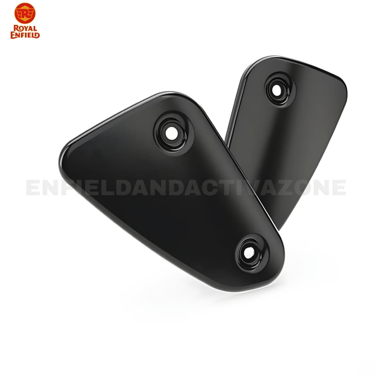 Royal Enfield Interceptor 650 & Continental GT 650 Black Heel Guards | Genuine OEM Footrest Heel Guard Set | Part No. 1990443