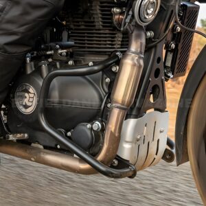 Royal Enfield Black Compact Engine Guards for Himalayan BS6 & Scram 411 | Genuine Engine Crash Guard | Part No. 1990204