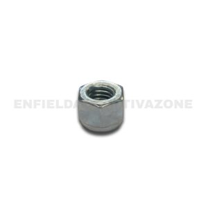 Genuine Royal Enfield Hex Nyloc Nut M6 x 1 ZnFe White | OEM Self-Locking Nut | Part No. 586021/B